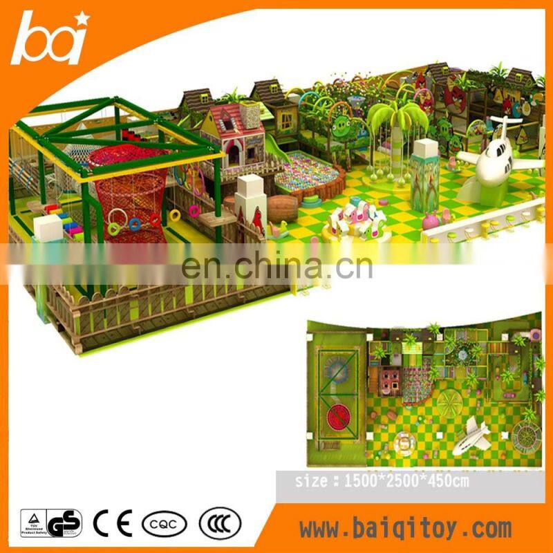Wholesale kids wooden indoor soft playground used for preschool