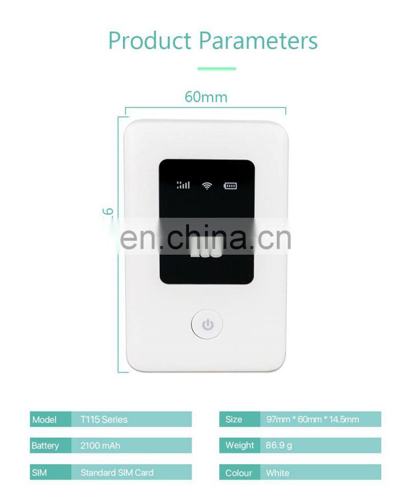 ALLINGE MIN067 T115 4G Router With Sim Card Mini Wifi Router 4G Lte