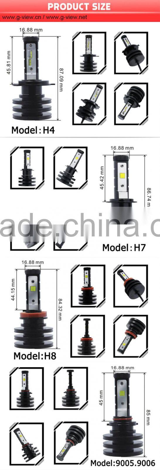 new headlight canbus 4500lm h11 led bulb 4500lm head lamp kit