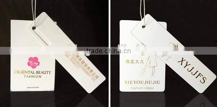 Thick black card gold printing cheap jewelry hangtag