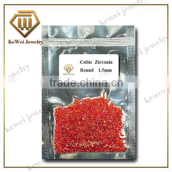 CZ gemstone vacuum packing 1mm black cubic zirconia stone