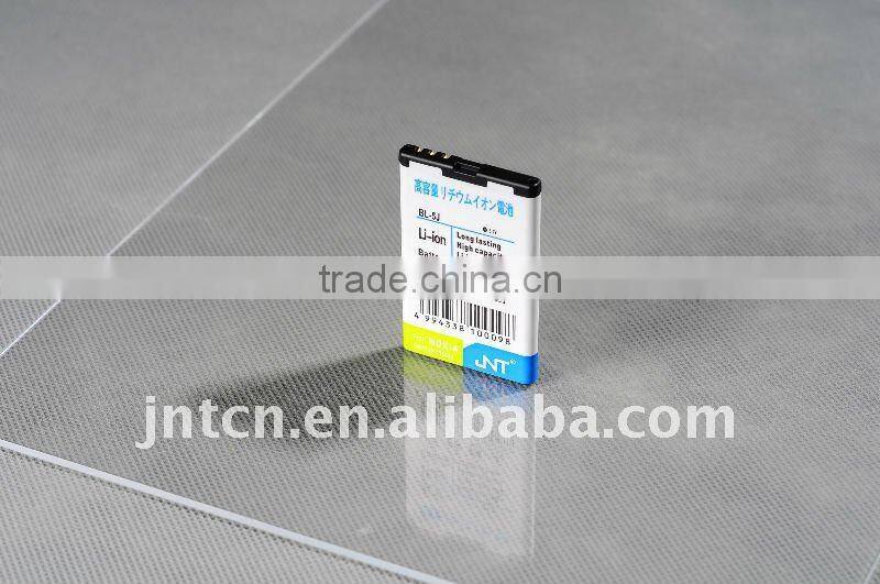 3.7V long lasting Li-ion rechargeable cell phone battery BL-5J for Nokia 5800XM/5800iXM/5800T/5230C