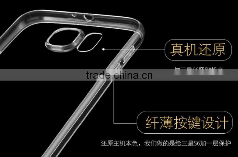 Transparent Back Cover Clear TPU Phone Case for samsung S6 / 6 edge/ S6 edge plus