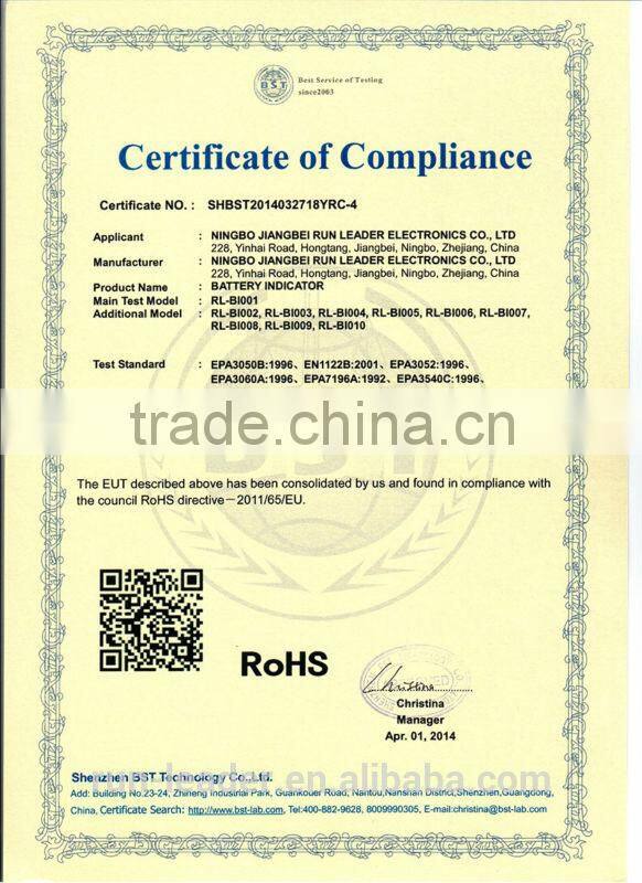 Rount Battery Indictor Voltage Meter
