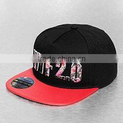 Customize 3D embroidery australian leather brim snapback hats
