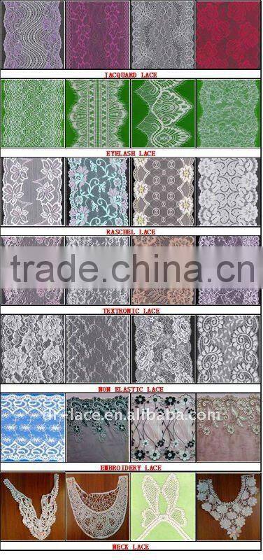 Top quality inelastic sexy lace trim nice design for fringe decoration