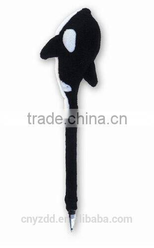 Plush Toy wih Pen/ Stuffed Animated Toy Whale and Pen/Ultra Soft Animal Toy Whale Stadning on Top of Pen