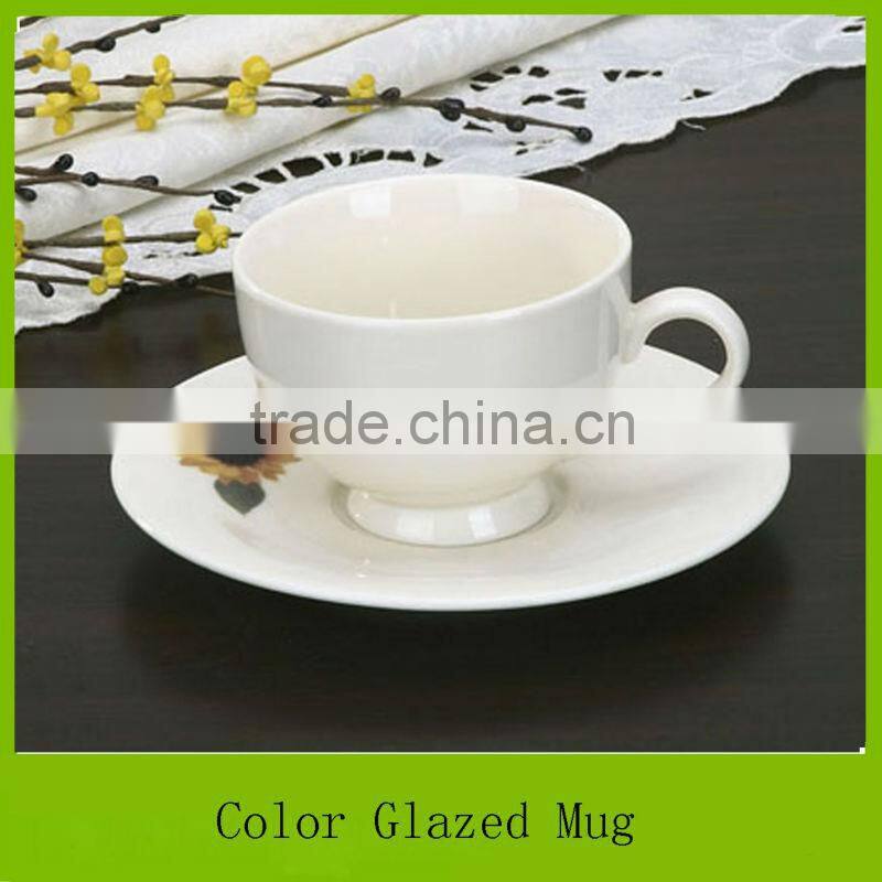 ceramic cookie holder mug with saucer , T/T