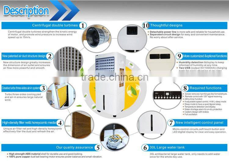 Low Noise India Excellent Electrics Water Based Air Cooler