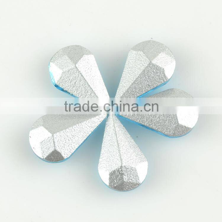 Teardrop shape stone crystal glass tear drop jewelry stone for garment accessories