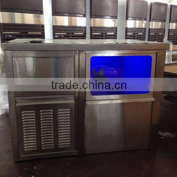 Professional working table ice making machine for beverage and bars cube use with CE certificate