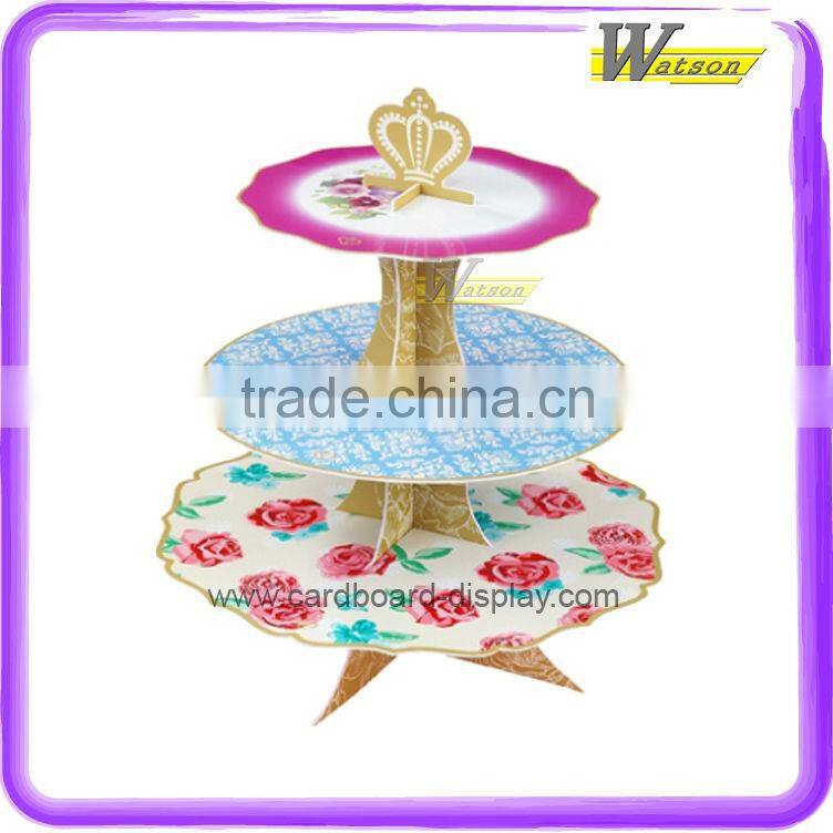 Corrugated Paper 3 tier Cupcake Display Stand for Party Celebration