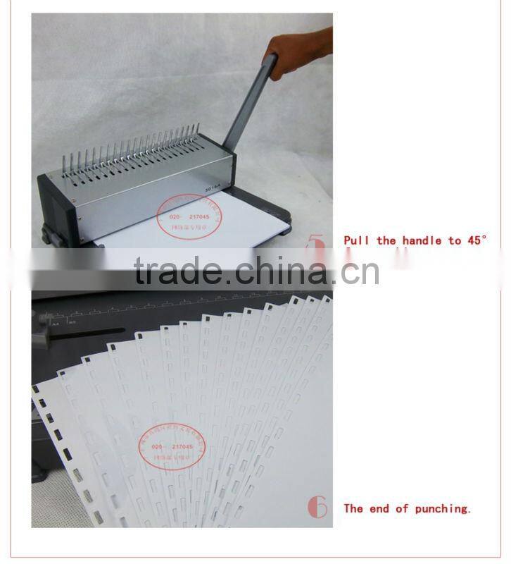 Plastic comb ring binder machine