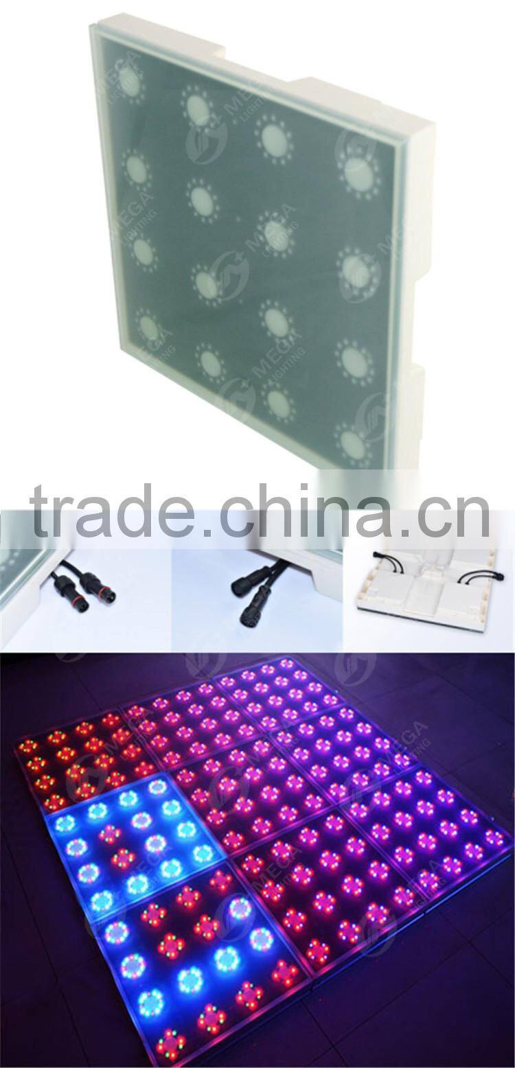 500x500 tempered glass interactive led night club dance floor