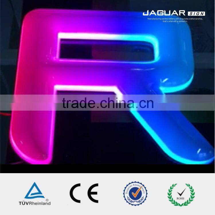 top quality outdoor usage changeable acrylic moving led illuminous letters sign