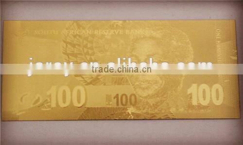 Gold plated banknotes South African Banknote