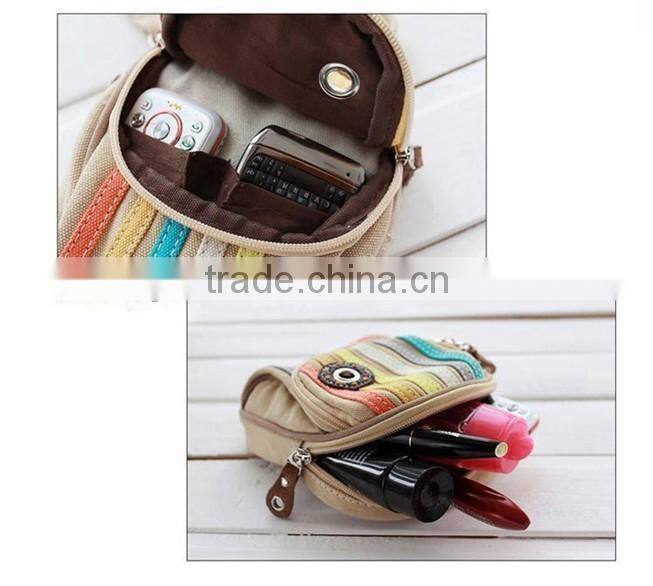 2016 china supplier cute mini satchel canvas waist bag waterproof waist bag portable shoulder waist bag