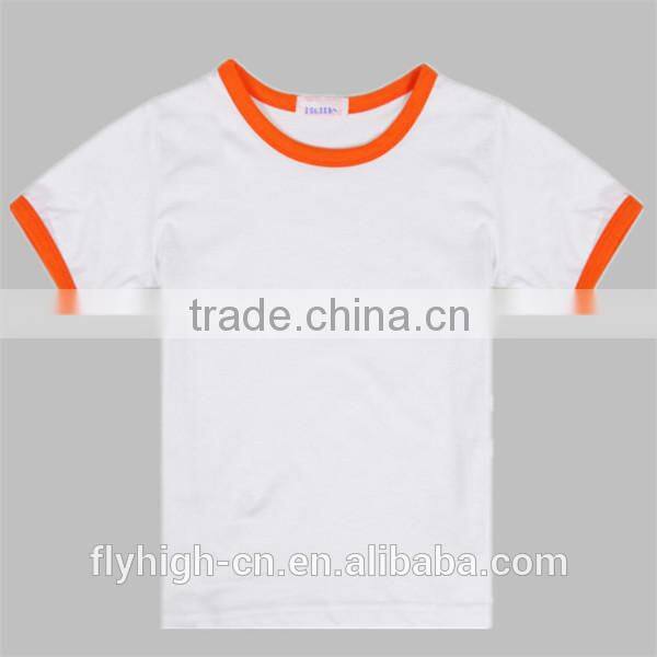 promotional short sleeve cotton material custom t shirt for kids