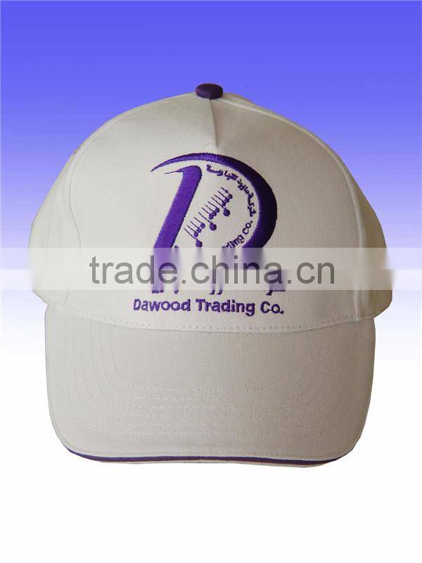 High quality fashion embroidered 100% cotton 6 panel Baseball Cap