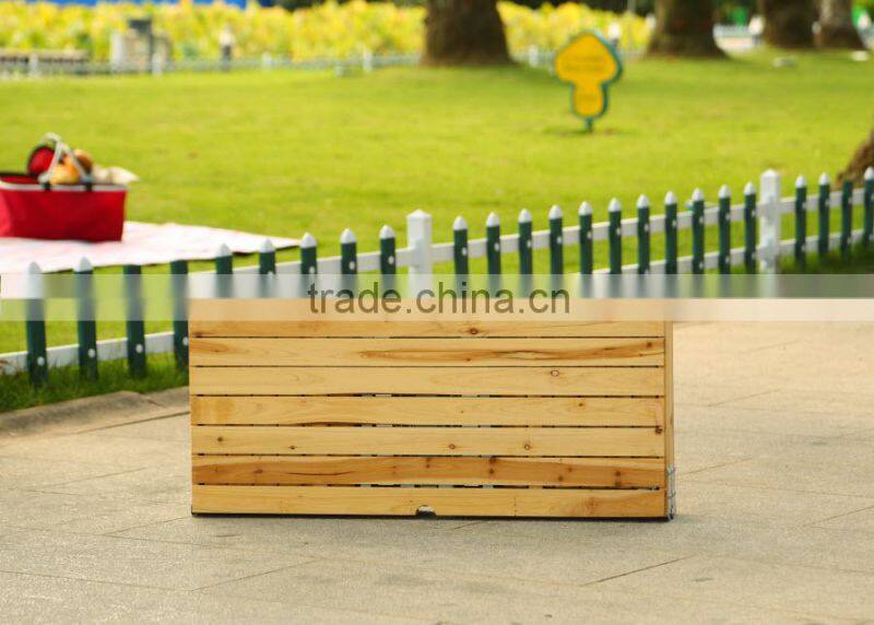 Wooden folding picnic table and chairs