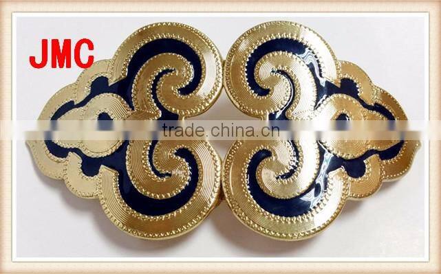 High-end women clasp buckle rhinestone buckle fur coat metal buttons button