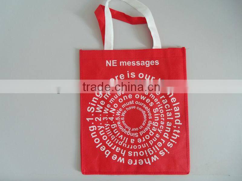 Small size foldable non-woven bag with handle tape