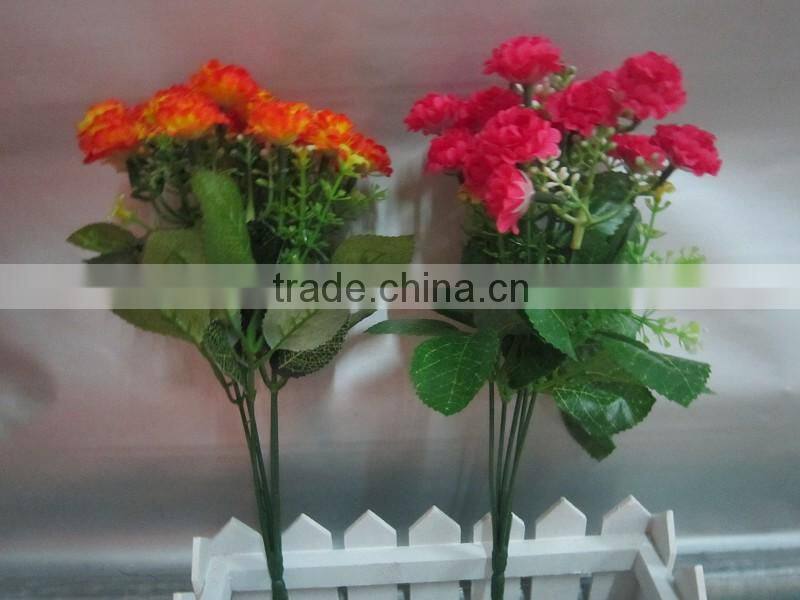artificial silk single chrysanthemum flowers with leaves