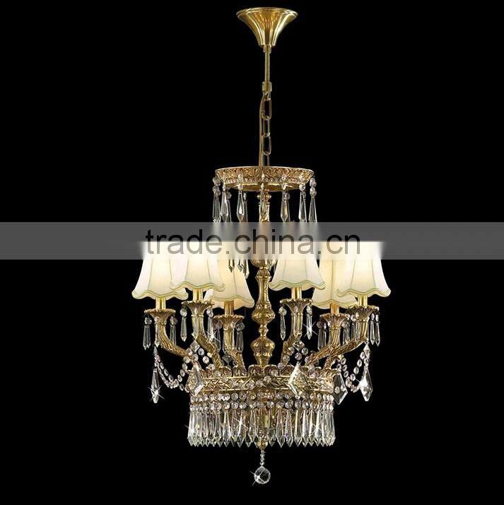 Antique Big Copper Chandelier Lamp for Lobby Decor