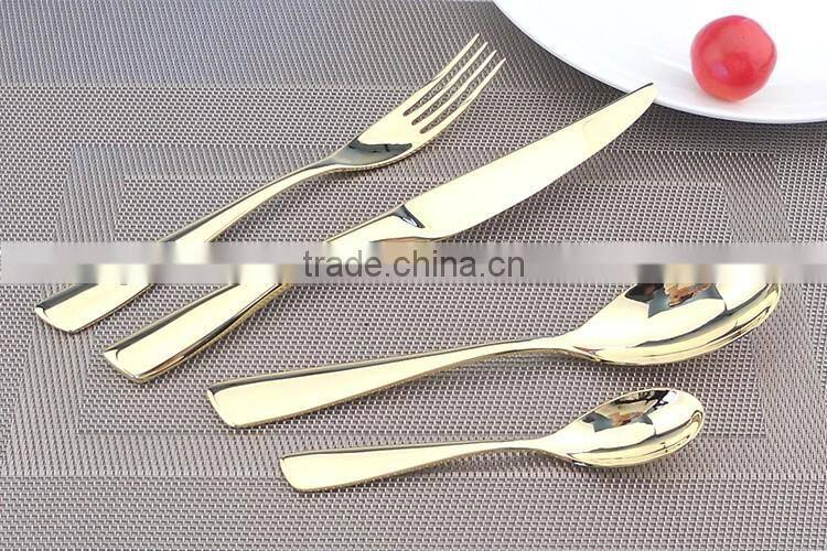 top grade 24K gold plated flatware cultery set 8025