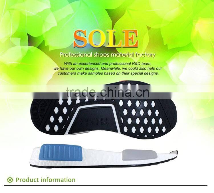 latest design sole type unisex sports shoe sole pu+tpu sole