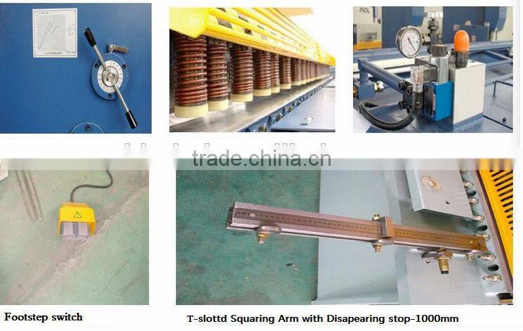 hydraulic pendulum plate shear machine,hydraulic plate shearing machine with 6mm cutting