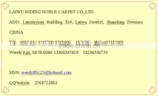 polyester stripe with pvc backing from china carpet factory