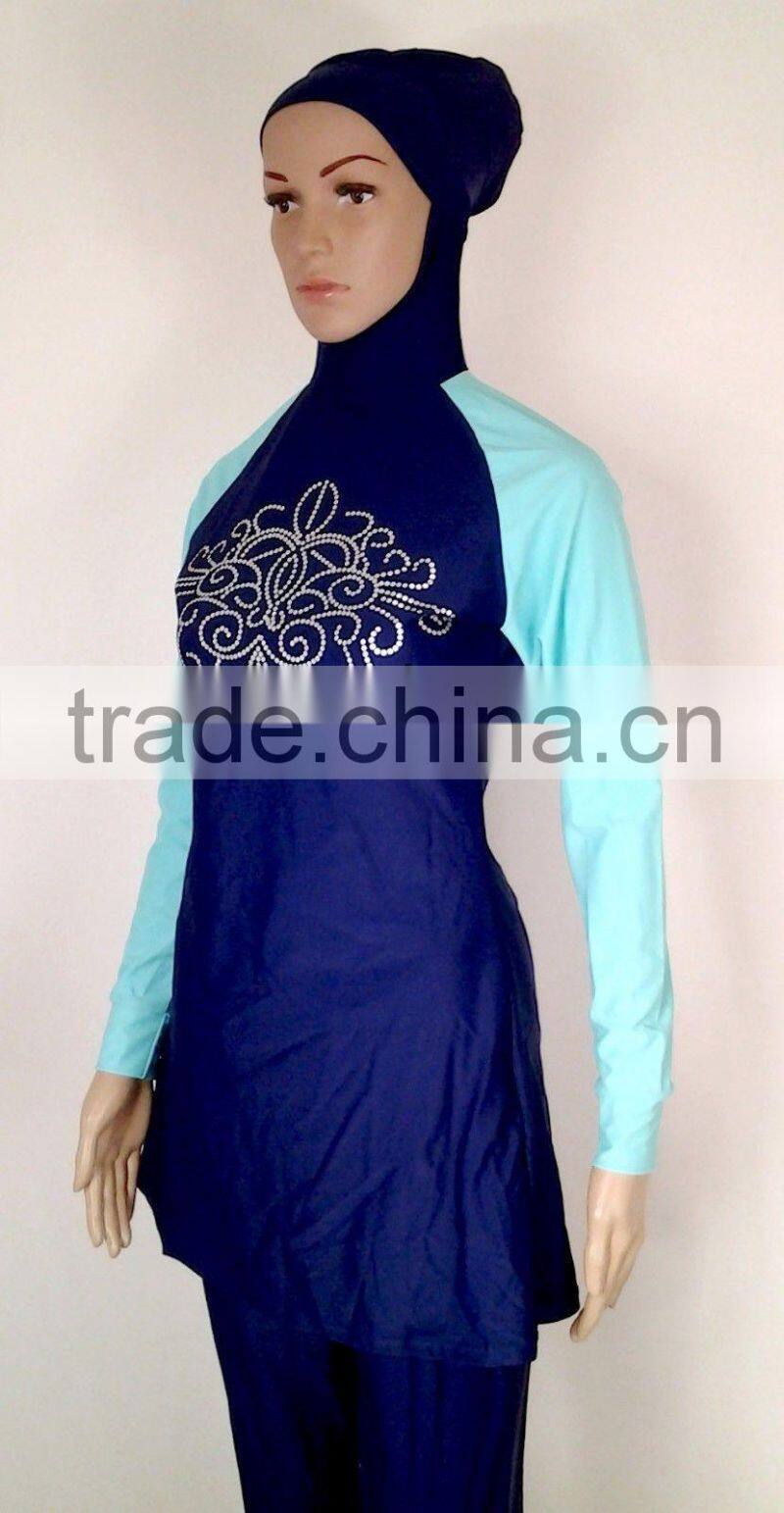 fully covered muslim islamic swimsuit