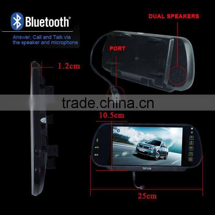 Blutooth 7" rear view camera capatible with MP5/MP4/MP3/WMA/JPEG(CL-706U)