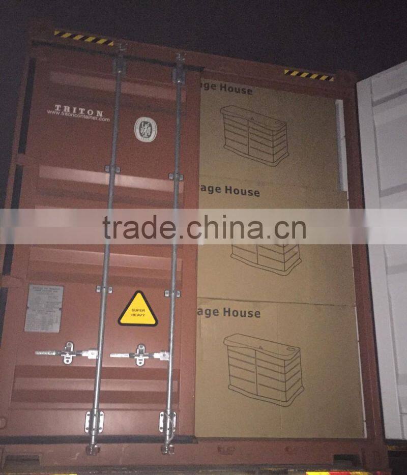 Outdoor horizontal storage shed