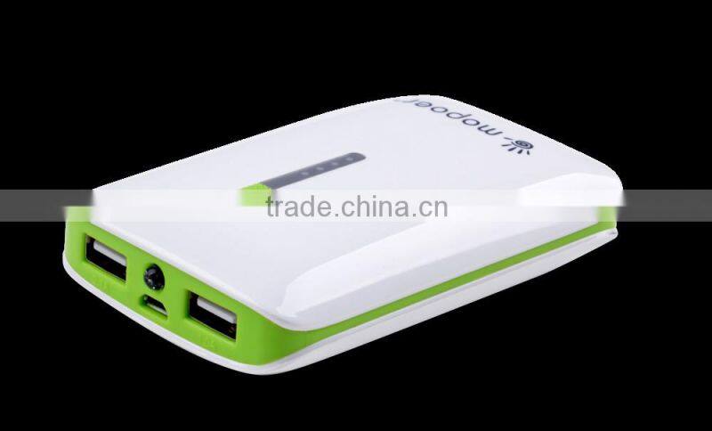100% real capacity 2015 7800mAh portable power banks with dual USB output port