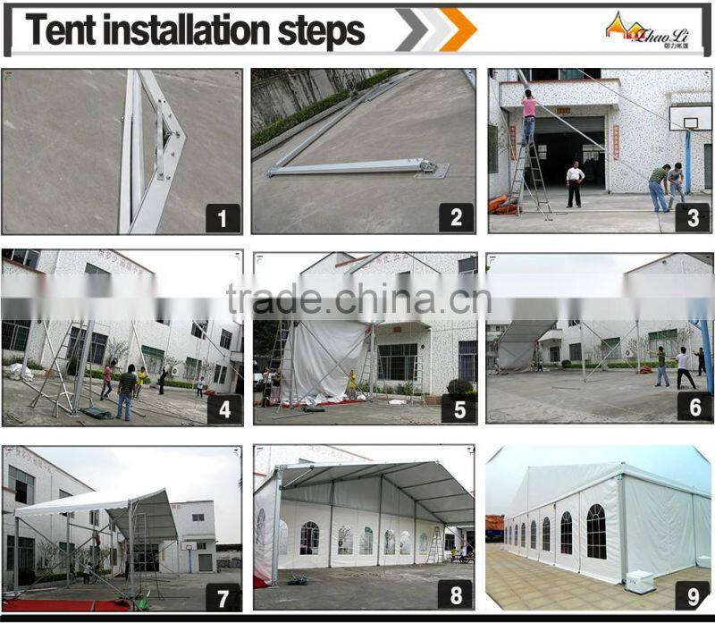 zhaoli Flame retardant used outdoor warehouse tents with door