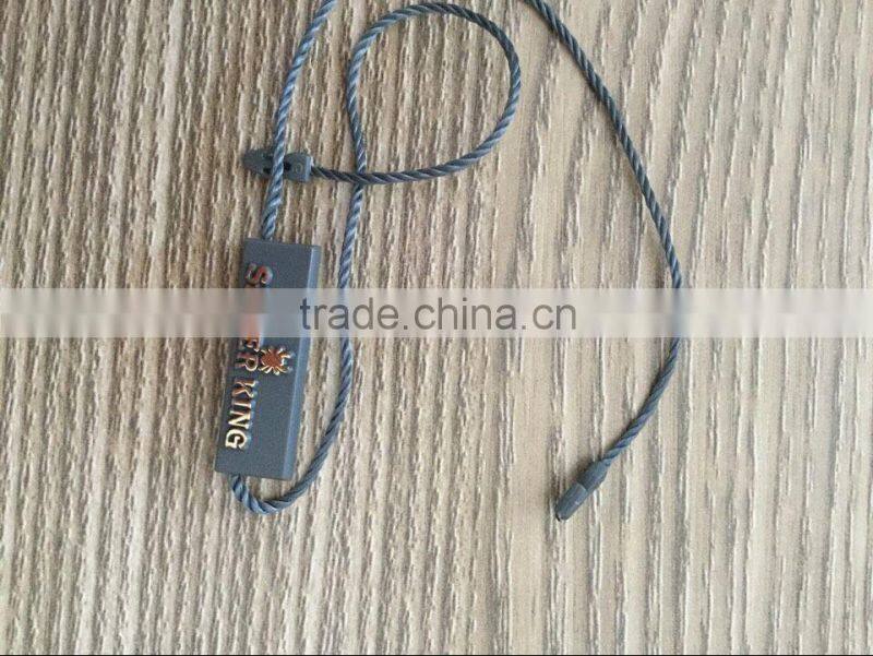 Custom elastic string tags,yellow common clothing plastic string