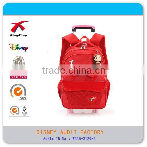 Full color printing red girl trolley bags