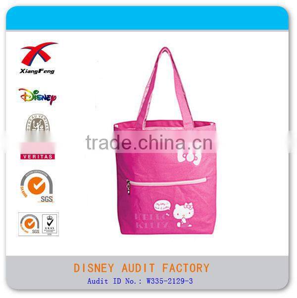 Promotional new material pink canvas handbag