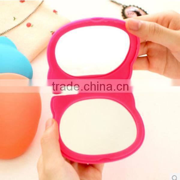 2014 cheap personalized pocket cosmetic silicone mirror for promotional gift