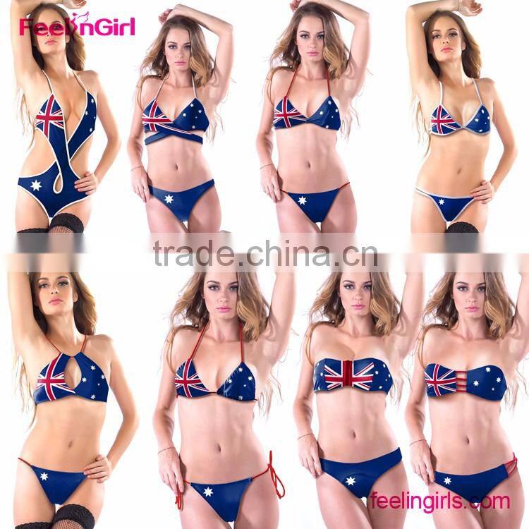 Bis Stock Sexy National Print German Flag Bikinis