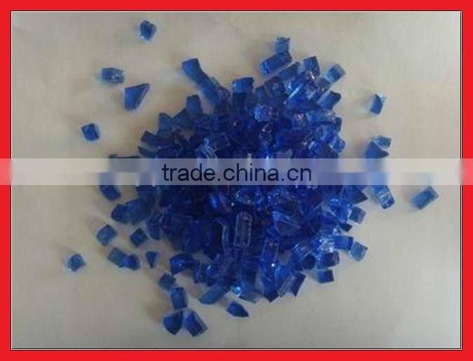 Blue color fire pit glass decoration