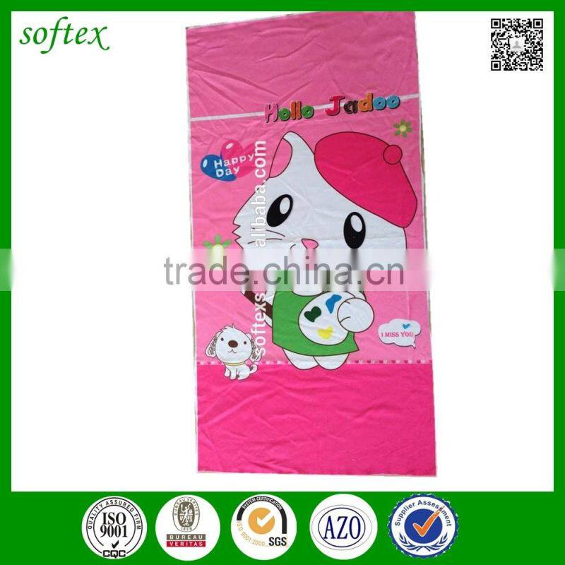 wholesale custom printed cartoon microfiber bath towels for children