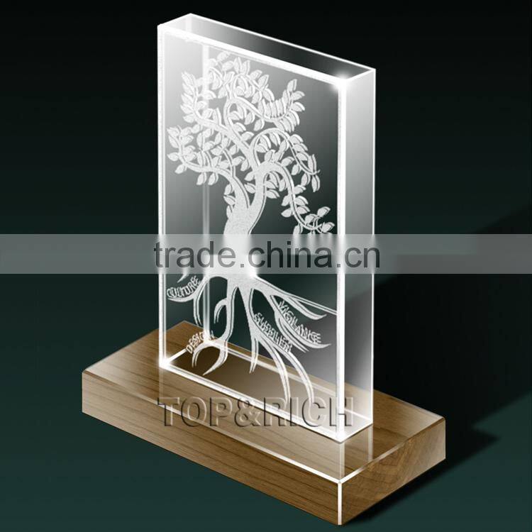 High Quality Fashionable Clear Acrylic Acrylic World Cup Soccer Trophy with Various Size