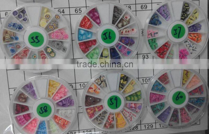 colorful fimo fruit slice nail wheel