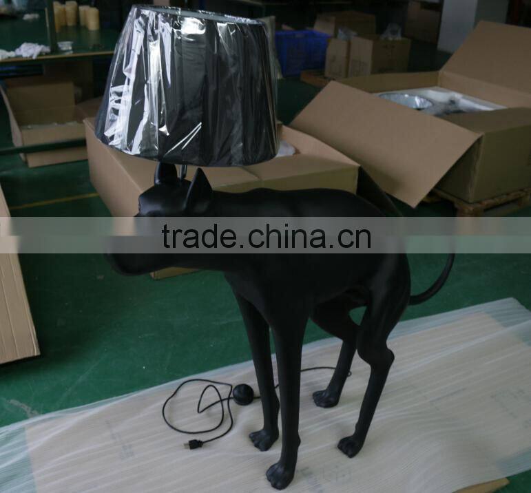 Modern Resin Animal Base Good Boy Floor Lamp for Megastore Decoration