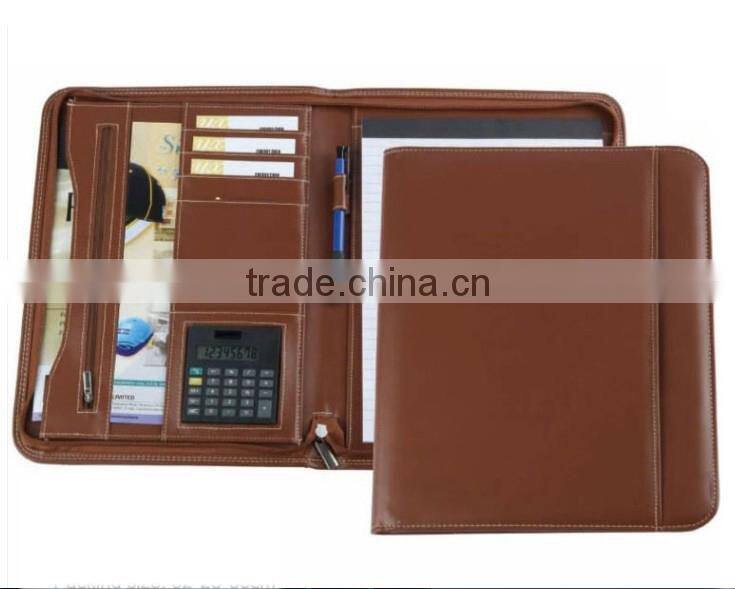 Handmade Leather Bound Fashion Padolio With Handle