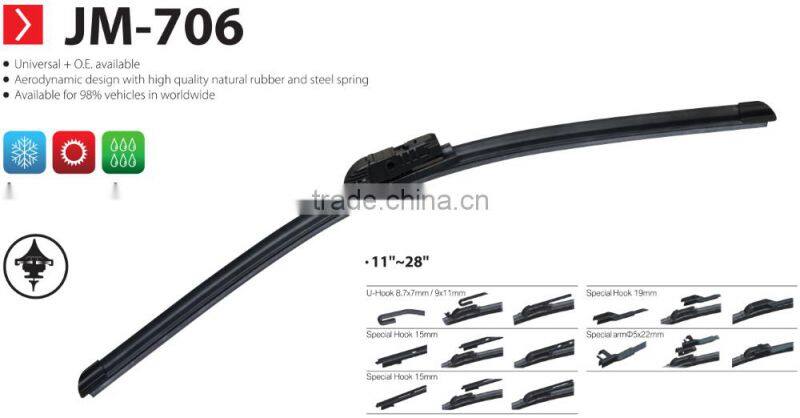 JM-706 All-Season Bracketless Wiper Blade Wholesale