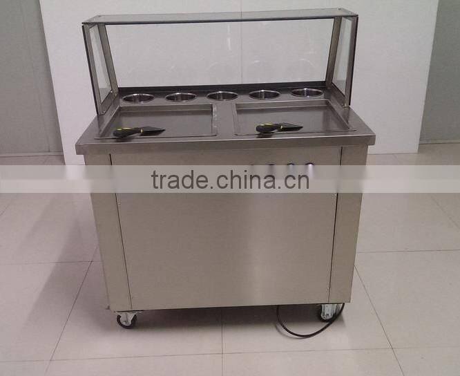 Fry ice cream roll machine